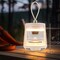White ABS Camping Speaker Lantern with 360° Sound and Dimmable Light